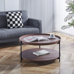 Холна маса ADRIANA тъмен орех/черно - Bogdan Furniture Europe