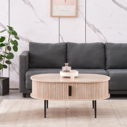 Холна маса ODRI травентин/черно - Bogdan Furniture Europe