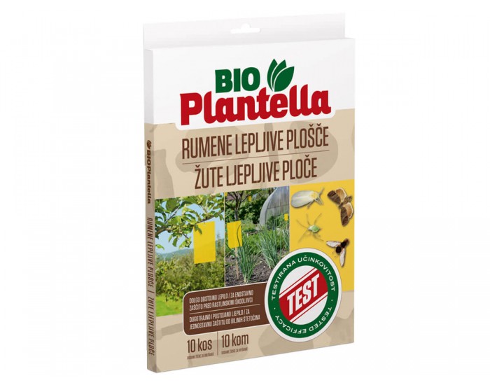 Лепящи Bio Plantella, жълти листове против насекоми и вредители, 10 бр