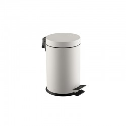Dayco Кош за отпадъци, с педал, метален, ø22 х 36 cm, 12 L, бял - Кухня