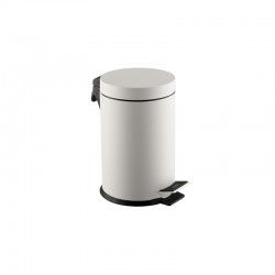 Dayco Кош за отпадъци, с педал, метален, ø27.5 х 44 cm, 20 L, бял - Кухня