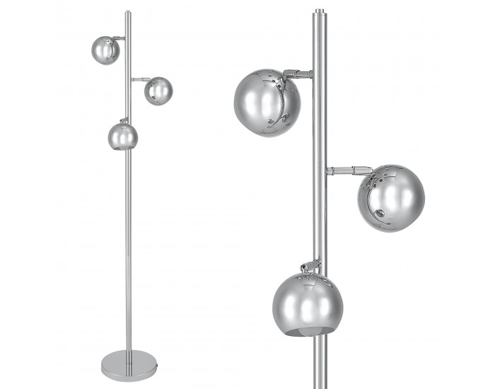 Елегантна интериорна лампа със стойка - Trispot 3 x E14 - 60W -Хром