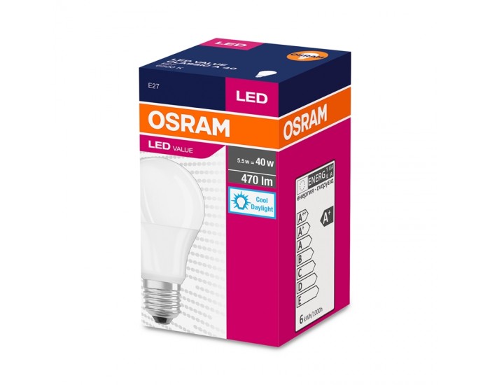 Osram Kрушка LED, E27, 6W, 230V, 470 lm, 6500K