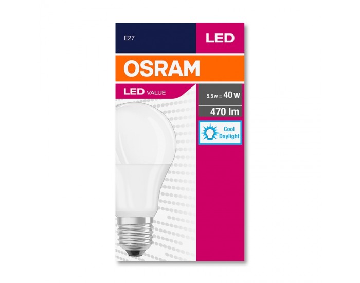 Osram Kрушка LED, E27, 6W, 230V, 470 lm, 6500K