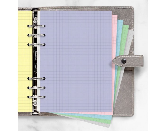 Filofax Пълнител за органайзер Pastel, A5, на квадратчета, цветен