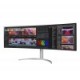 Монитор LG 49WQ95C-W, 49" 32:9 Curved UltraWide Dual QHD 5K 5120x1440 NANO IPS Panel, 144 Hz, USB Type-C, 5ms, 400 cd/m2, 1000:1, HDR400, HDR10, DCI-P3 98%, FreeSync, PIP, 2 PBP, HDMI, DisplayPort, Speacer 2ch 10W, Tilt, Height, Swivel, Titan