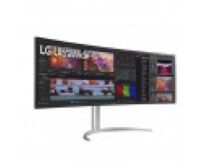 Монитор LG 49WQ95C-W, 49" 32:9 Curved UltraWide Dual QHD 5K 5120x1440 NANO IPS Panel, 144 Hz, USB Type-C, 5ms, 400 cd/m2, 1000:1, HDR400, HDR10, DCI-P3 98%, FreeSync, PIP, 2 PBP, HDMI, DisplayPort, Speacer 2ch 10W, Tilt, Height, Swivel, Titan