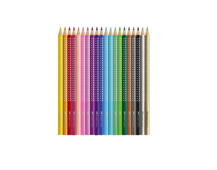 Faber-Castell Цветни моливи Sparkle, 20 цвята, с острилка