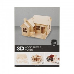 Creativ Company 3D Къща, за сглобяване и декорация с тераса, 19 х 17.5 х 15 cm - Сравняване на продукти