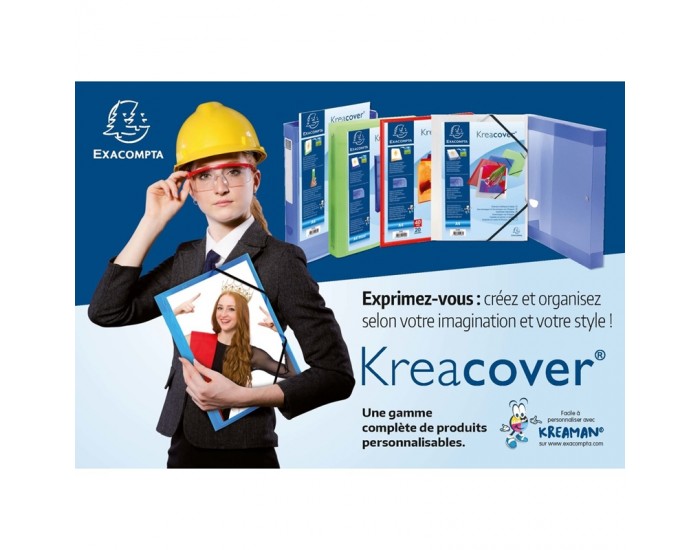 Exacompta Папка Keracover, PP, с 10 джоба, бяла