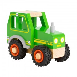 Small Foot Трактор, дървен, зелен, 13 х 7 х 10 cm - Пъзели и Игри