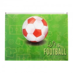 Panta Plast Папка Football Collection, PP, с цип, A4 - Папки, Класьори и Джобове за документи