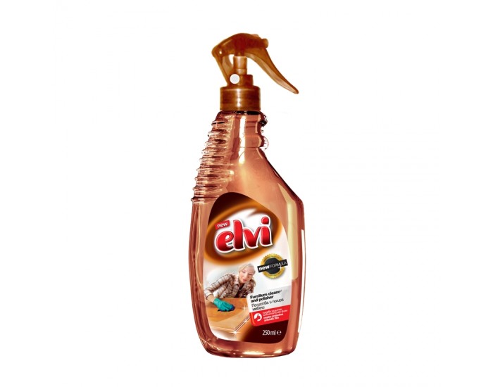 Elvi Препарат за почистване на мебели и дърво, спрей, 250 ml