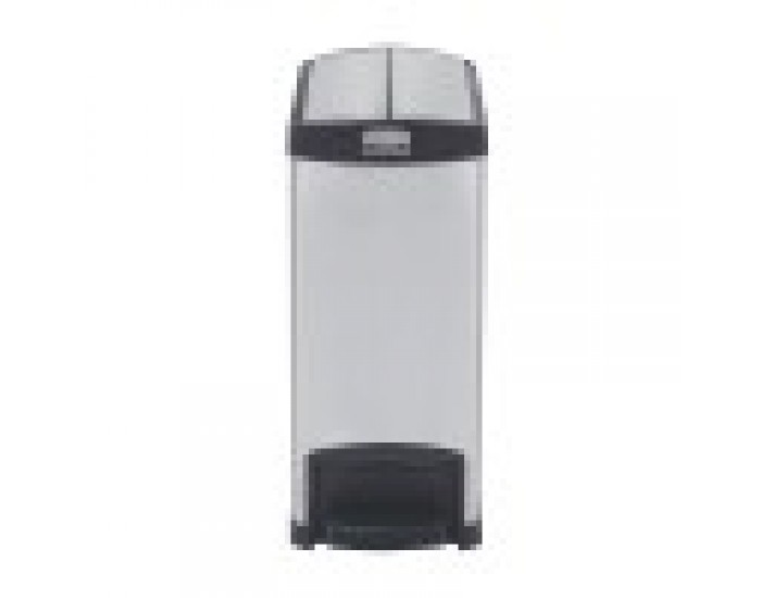 Rubbermaid Кош Slim Jim End, метален, 30 L, черен