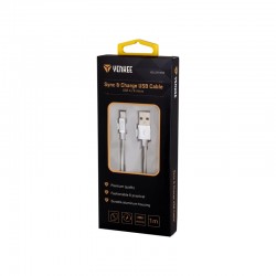 Yenkee Кабел 221 WSR, USB-A Male към Micro USB-B Male, 1 m - Разклонители, Зарядни и Кабели