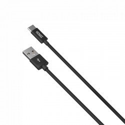 Yenkee Кабел 302 BK, USB-A Male към USB-C Male, 2 m, черен - Разклонители, Зарядни и Кабели