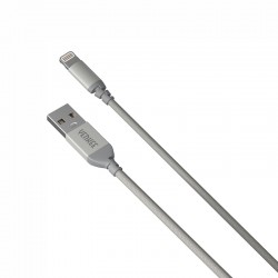 Yenkee Кабел 612 SR USB Male към Lightning Male, 2 m, сив - Разклонители, Зарядни и Кабели