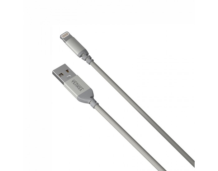 Yenkee Кабел 612 SR USB Male към Lightning Male, 2 m, сив