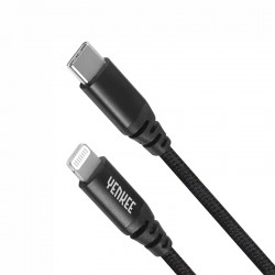 Yenkee Кабел 631 BK, USB-C Male към Lightning Male, 1 m, черен - Разклонители, Зарядни и Кабели