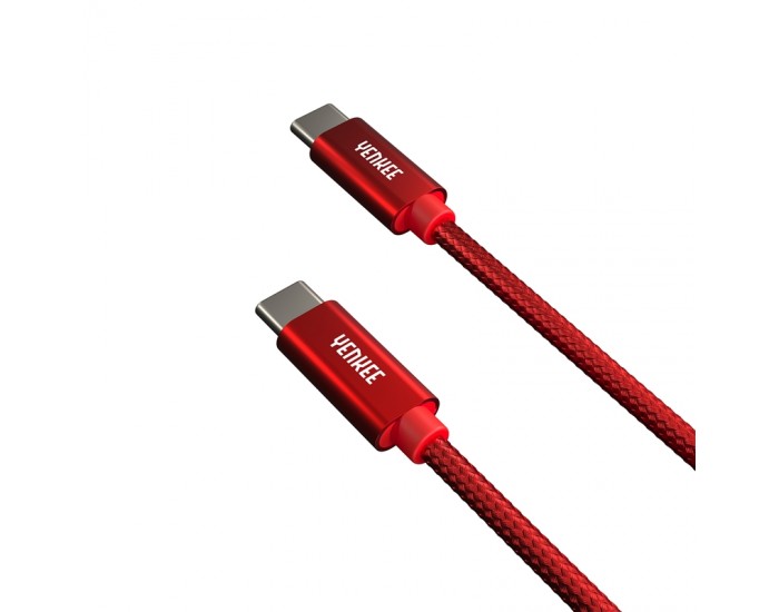 Yenkee Кабел USB Type-C към USB Type-C, 1 m, червен