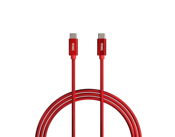 Yenkee Кабел USB Type-C към USB Type-C, 2 m, червен