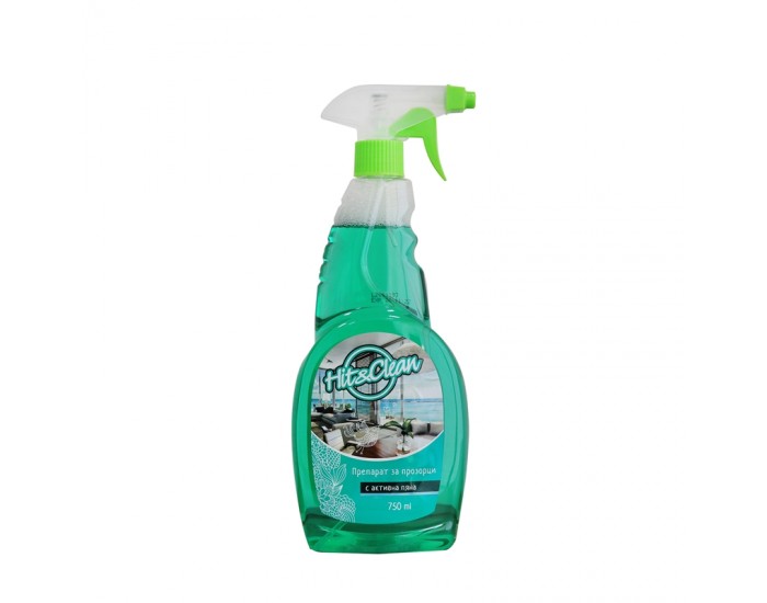 Hit&Clean Препарат за почистване на стъкла, 750 ml, с помпа