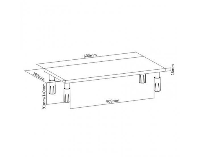 Lumi Поставка за монитор STB-115, 13'' - 32'', черна