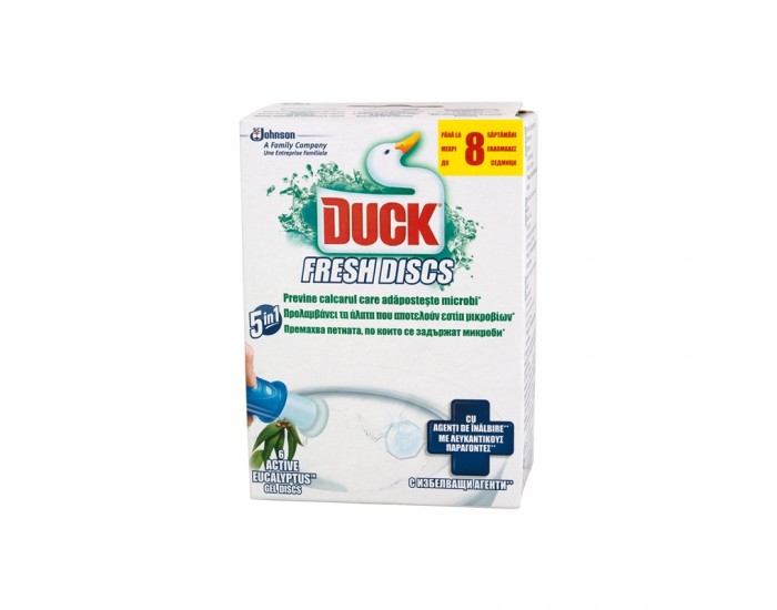 Duck Ароматизатор за тоалетна Fresh Discs, гел, евкалипт, 36 ml