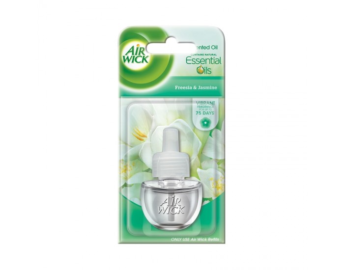 Air Wick Пълнител за електрически ароматизатор, фрезия и жасмин, 19 ml