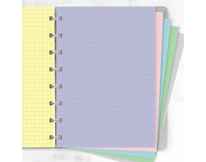 Filofax Пълнител за тефтер Pastel, A5, на квадратчета, цветен