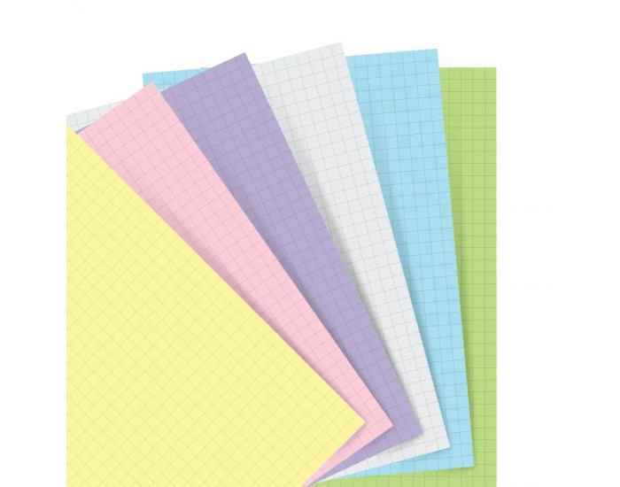 Filofax Пълнител за тефтер Pastel, A5, на квадратчета, цветен