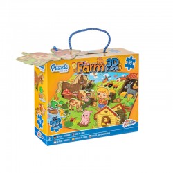 Grafix 3D пъзел Ферма, 63 х 43 cm, 55 части - Пъзели и Игри