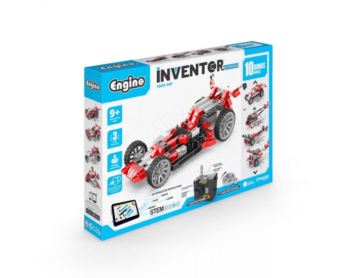 Engino Конструктор Inventor Motorized - Състезателна кола, 10 в 1