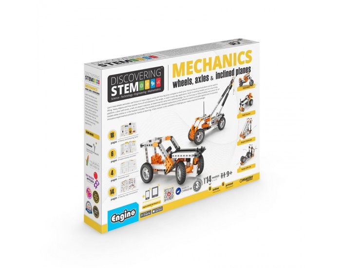 Engino Конструктор STEM Mechanics - Колела, оси, наклони, равнини