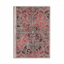 Paperblanks Тефтер Garnet, Midi, широки редове, мека корица, 88 листа - Paperblanks