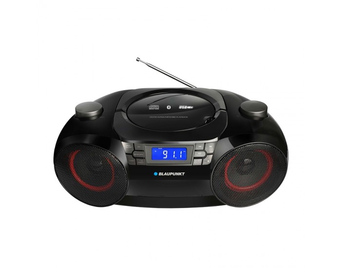 Blaupunkt Радио касетофон BB30BT, с Bluetooth, FM радио, CD/MP3/USB/AUX, черен