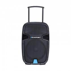 Blaupunkt Тонколона PA12, караоке, с Bluetooth, FM радио, USB/SD/AUX, 650 W, черна, с 1 кабелен микрофон - Офис техника