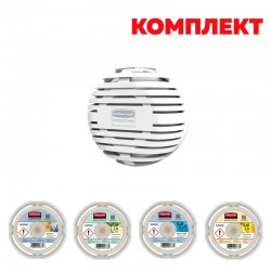 Rubbermaid Диспенсър за ароматизатор TCell 2.0, бял, с включени 4 пълнителя Marine Fresh - Почистване и Дезинфекция