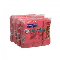 Kimberly-Clark Микрофибърна кърпа WypAll 8397, 40 х 40 cm, червена, 6 броя - Почистване и Дезинфекция