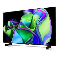 Телевизор LG OLED42C32LA, 42" UHD OLED evo, 4K (3840 x 2160), DVB-C/T2/S2, Full Cinema Screnn, Alpha 9, 120Hz, ThinQ AI, HDR10, VRR, NVIDIA G-SYNC, AMD FreeSync, Dolby Vision, Dolby Atmos, Wi-Fi, BT, HDMI, USB, Multi View, Meteor Titan - Офис