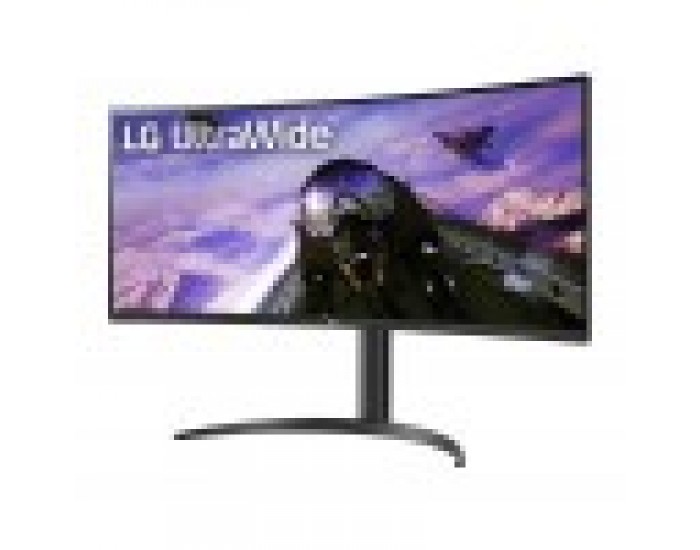 Монитор LG 34WP65CP-B, 34" UltraWide AG, Curved VA, 5ms, 1ms MBR, CR 3000:1, 300 cd/m2, 21:9, QHD 3440x1440, HDR10, AMD FreeSync, sRGB 99%, 160Hz, HDMI, DisplayPort, Speaker Maxx Audio 7Wx2, Tilt, Height Adjustable, Headphone Out, Black