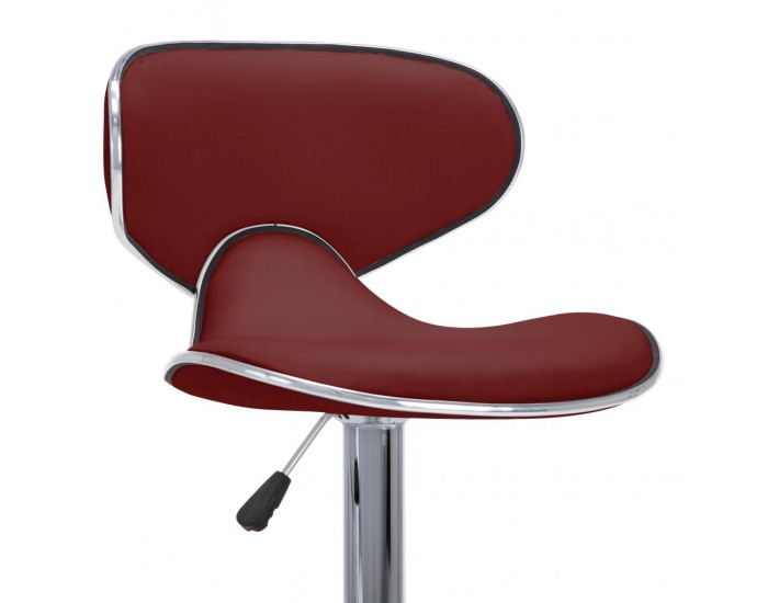 323649 Sonata H Bar Stools 2 pcs Wine Red Faux Leather