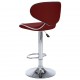 323649 Sonata H Bar Stools 2 pcs Wine Red Faux Leather