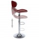 323649 Sonata H Bar Stools 2 pcs Wine Red Faux Leather