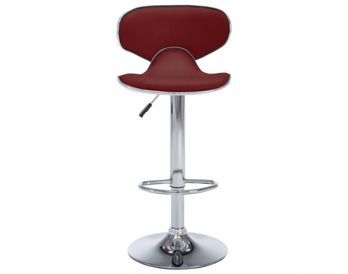 323649 Sonata H Bar Stools 2 pcs Wine Red Faux Leather