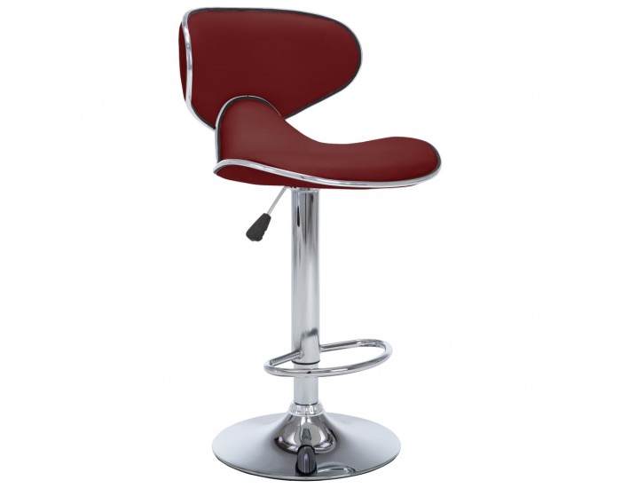 323649 Sonata H Bar Stools 2 pcs Wine Red Faux Leather