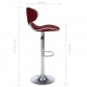 323649 Sonata H Bar Stools 2 pcs Wine Red Faux Leather