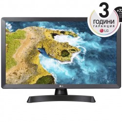 Монитор LG 24TQ510S-PZ, 23.6" WVA, LED, Smart webOS, TV Tuner DVB-T2/C /S2, 1000:1, Mega DFC, 200cd, 1366x768, AI SOUND, WiFi, HDMI, Bluetooth, USB 2.0, HOTEL MODE, AirPlay, Speaker 2x5W, Black - Монитори