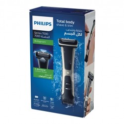 Philips Waterproof body trimmer Series 7000, Razor following 4D contour, Built-in trimmer (3 - 11 mm) - Малки домакински уреди