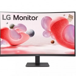 Монитор LG 32MR50C-B, 31.5" VA, Curved Display, 5ms (GtG at Faster), 100Hz, 3000:1, Dynamic Action Sync, 250 cd/m2, Full HD 1920x1080, sRGB 99%, AMD FreeSync, Flicker Safe, Reader Mode, D-Sub, HDMI, Headphone Out, Tilt, Black - Монитори